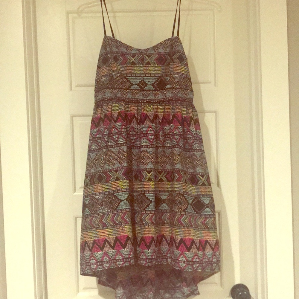 Colorful high-low dress